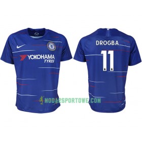 Koszulka Chelsea DROGBA 11 Domowe Stroje Piłkarskie 2018/19 Krótki Rękaw